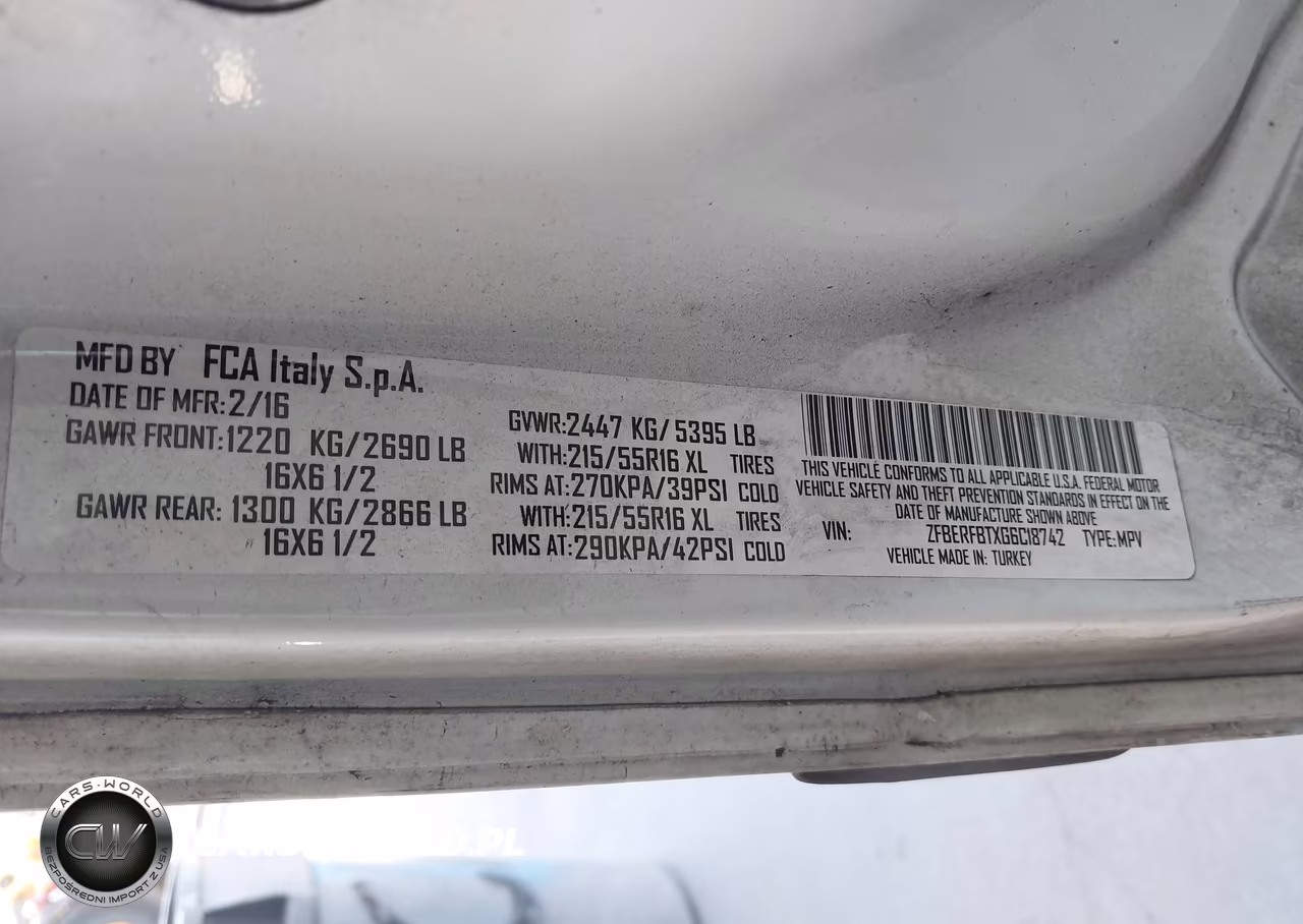 2016 Ram Promaster City Tradesman Slt VIN:ZFBERFBTXG6C18742 - 9