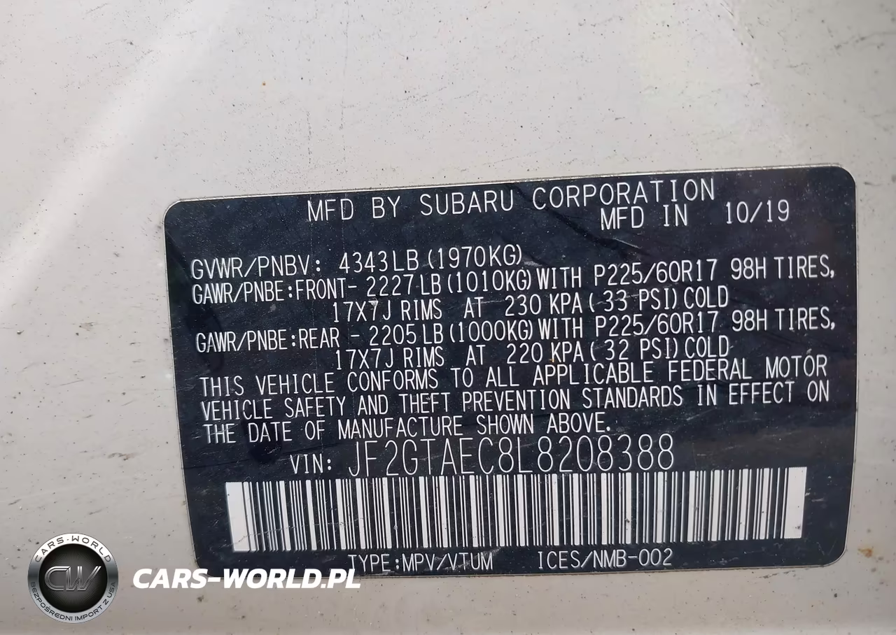 2020 Subaru Crosstrek Premium VIN:JF2GTAEC8L8208388 - 9