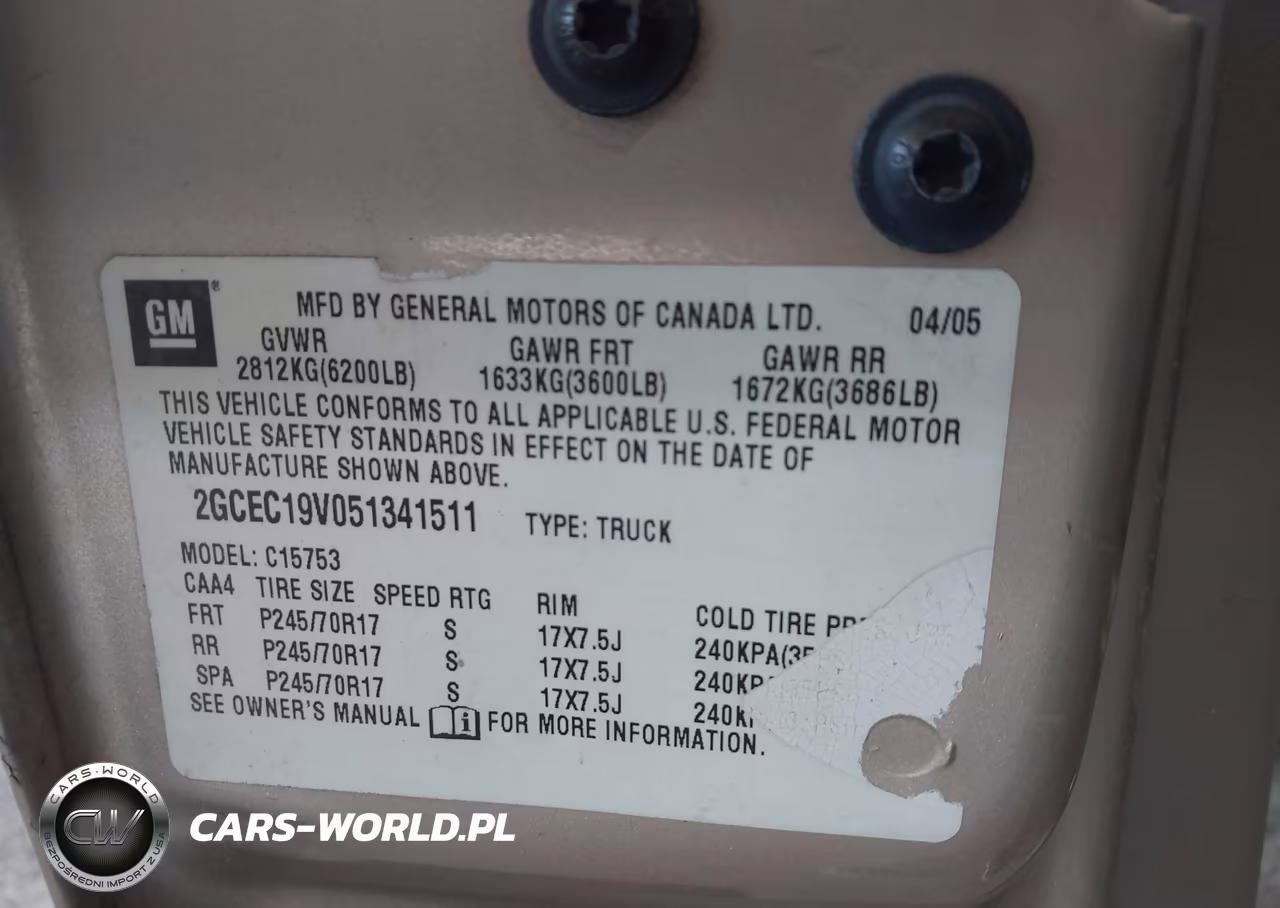 2005 Chevrolet Silverado 1500 Work Truck VIN:2GCEC19V051341511 - 9