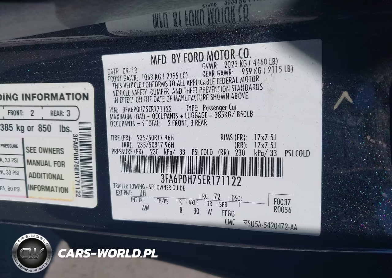 2014 Ford Fusion Se VIN:3FA6P0H75ER171122 - 9