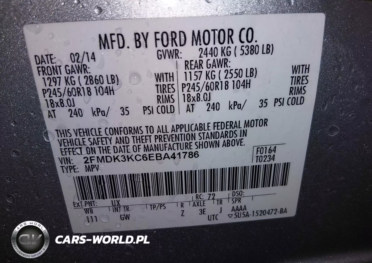 2014 Ford Edge Limited VIN:2FMDK3KC6EBA41786 - 9