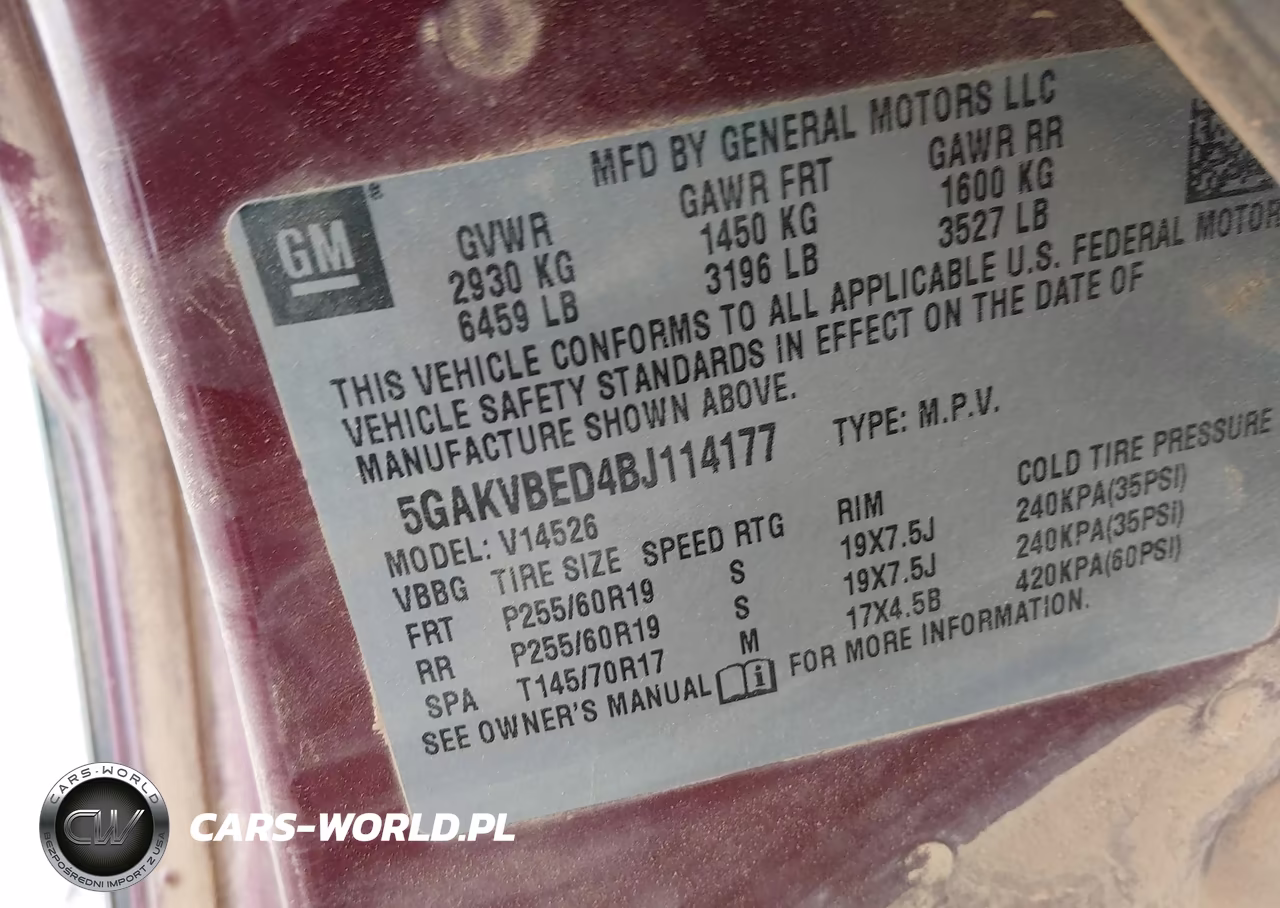 2011 Buick Enclave 1Xl VIN:5GAKVBED4BJ114177 - 9