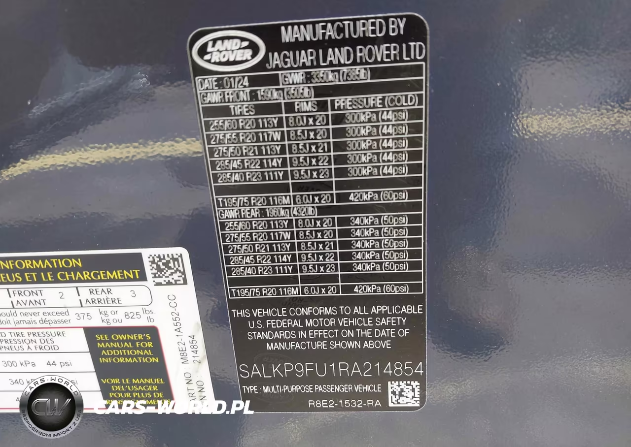2024 Land Rover Range Rover P400 Se VIN:SALKP9FU1RA214854 - 9