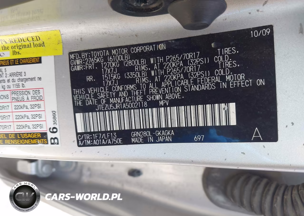 2010 Toyota 4Runner Sr5 V6 VIN:JTEZU5JR1A5002118 - 9