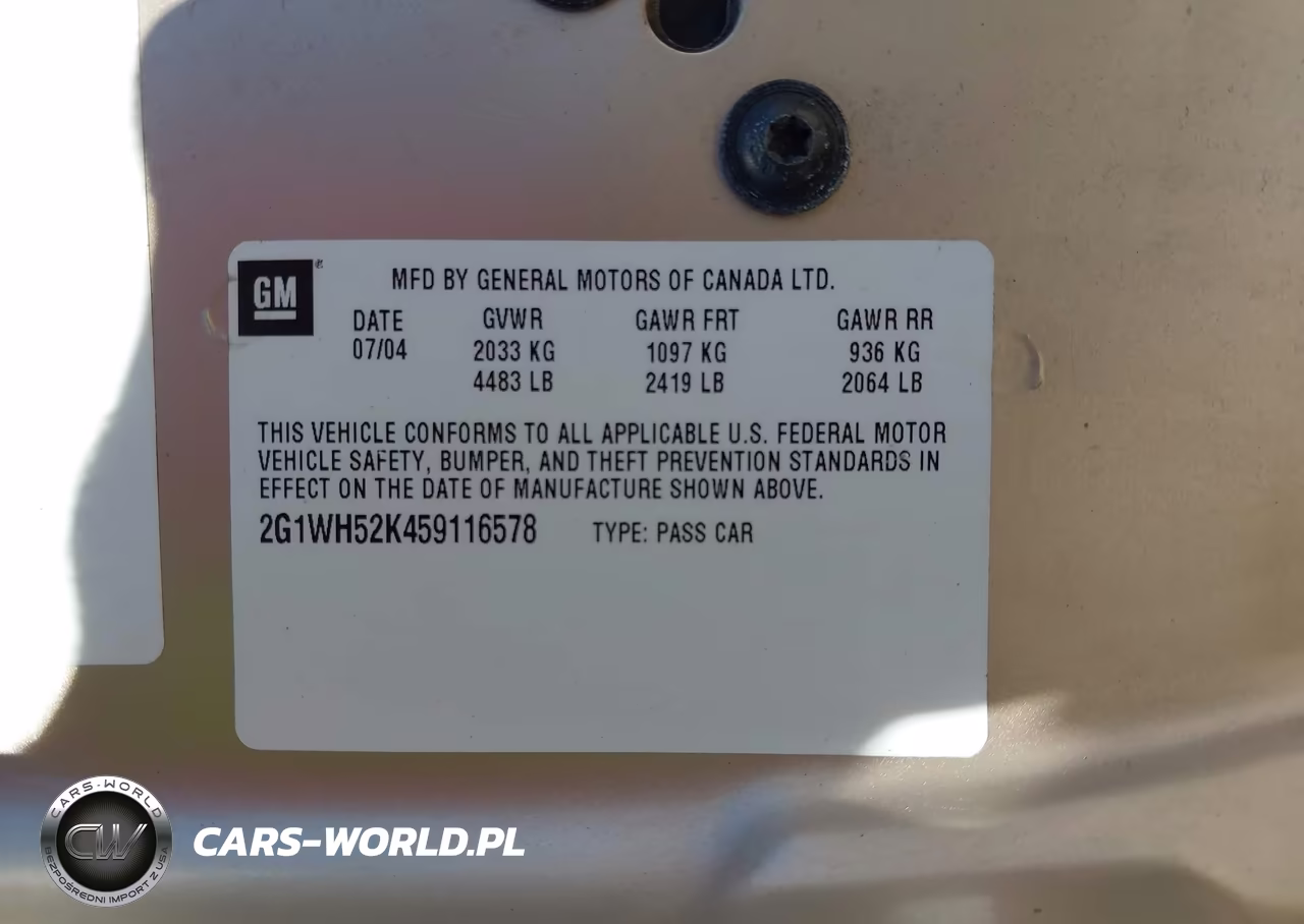 2005 Chevrolet Impala Ls VIN:2G1WH52K459116578 - 9