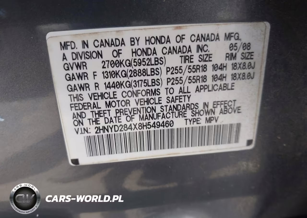 2008 Acura Mdx Technology Package VIN:2HNYD284X8H549460 - 9