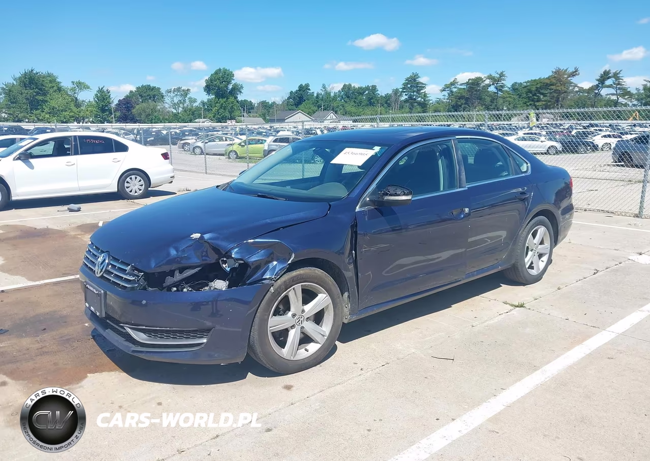 2013 Volkswagen Passat 2.0L Tdi Se VIN:1VWBN7A39DC000091 - 2