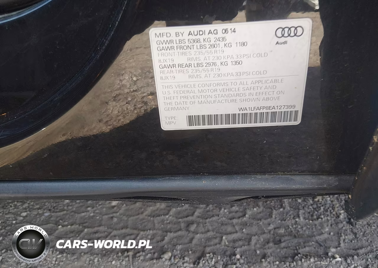 2014 Audi Q5 2.0T Premium VIN:WA1LFAFP8EA127399 - 9