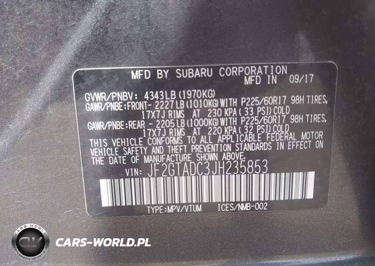 2018 Subaru Crosstrek 2.0I Premium VIN:JF2GTADC3JH235853 - 9