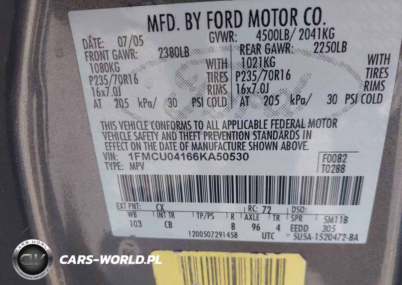 2006 Ford Escape Limited VIN:1FMCU04166KA50530 - 9