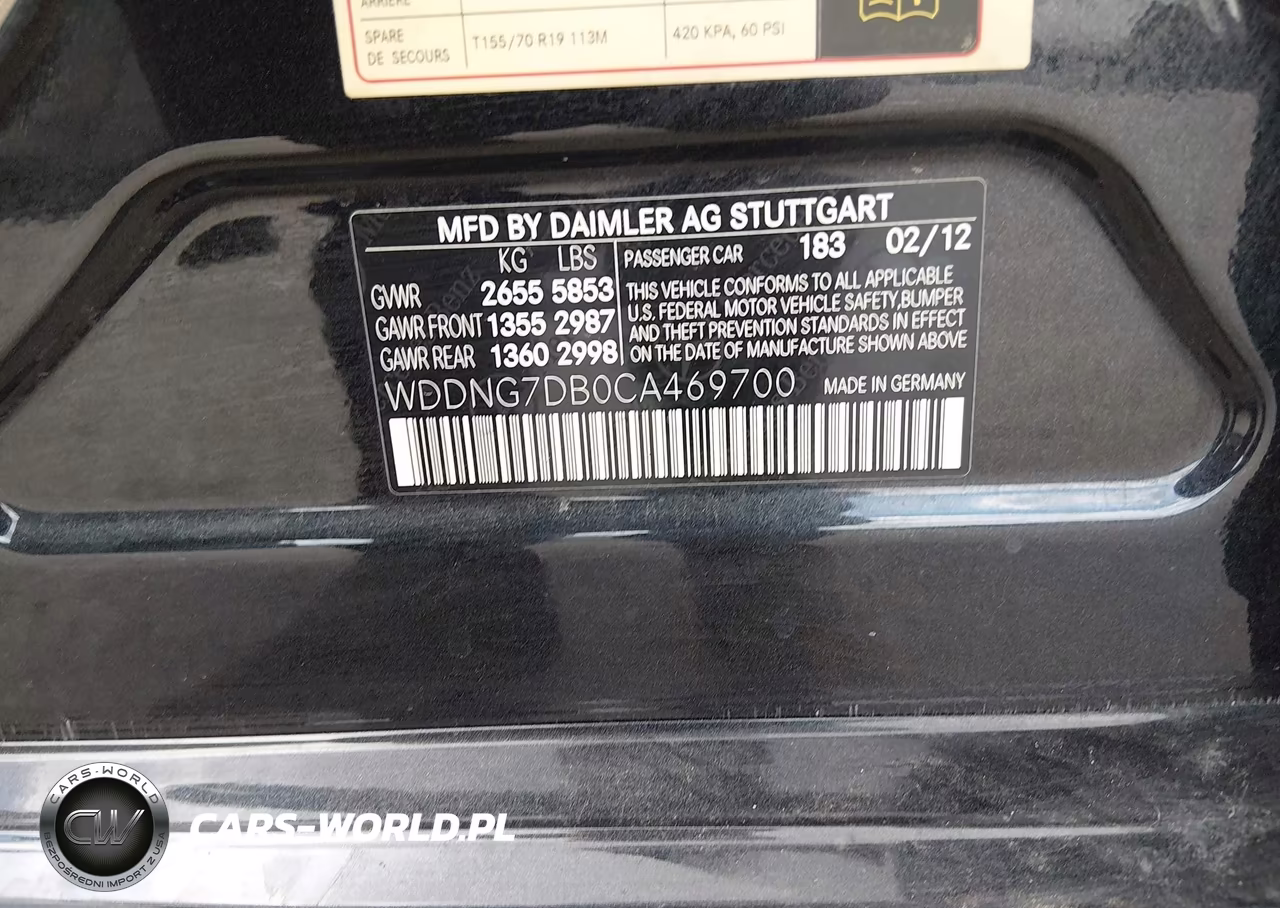 2012 Mercedes-Benz S 550 VIN:WDDNG7DB0CA469700 - 9
