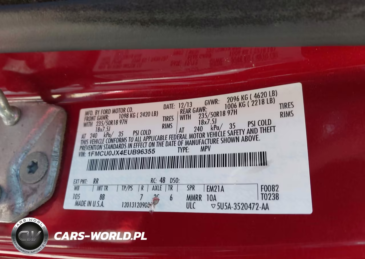 2014 Ford Escape Titanium VIN:1FMCU0JX4EUB96355 - 9