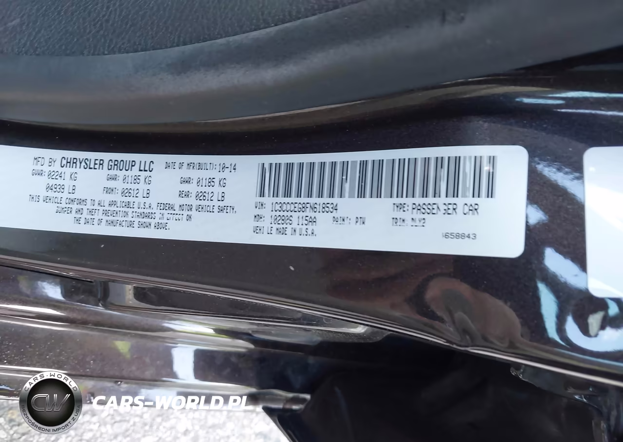 2015 Chrysler 200 C VIN:1C3CCCEG8FN618534 - 9