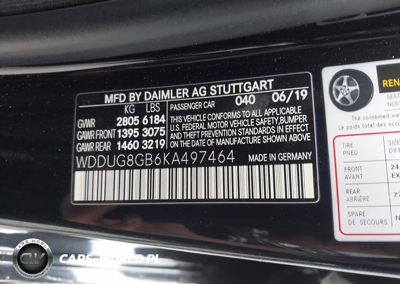 2019 Mercedes-Benz S 560 4Matic VIN:WDDUG8GB6KA497464 - 9