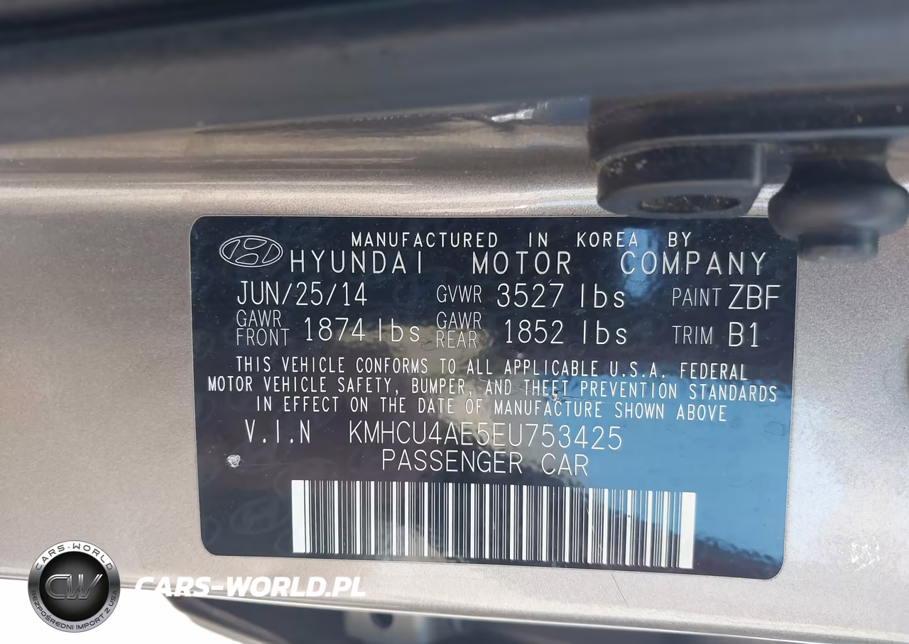 2014 Hyundai Accent Gls VIN:KMHCU4AE5EU753425 - 9