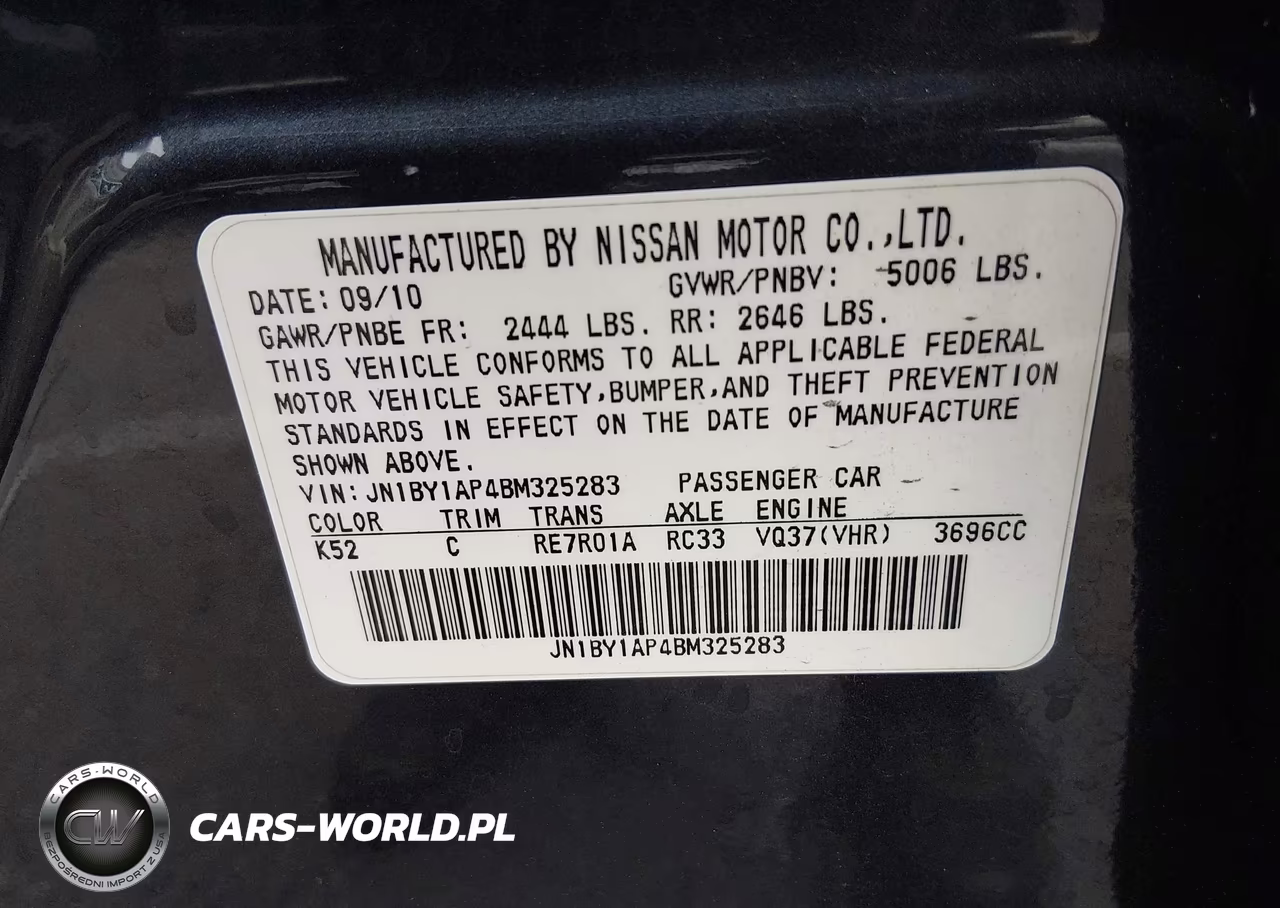 2011 Infiniti M37 VIN:JN1BY1AP4BM325283 - 9