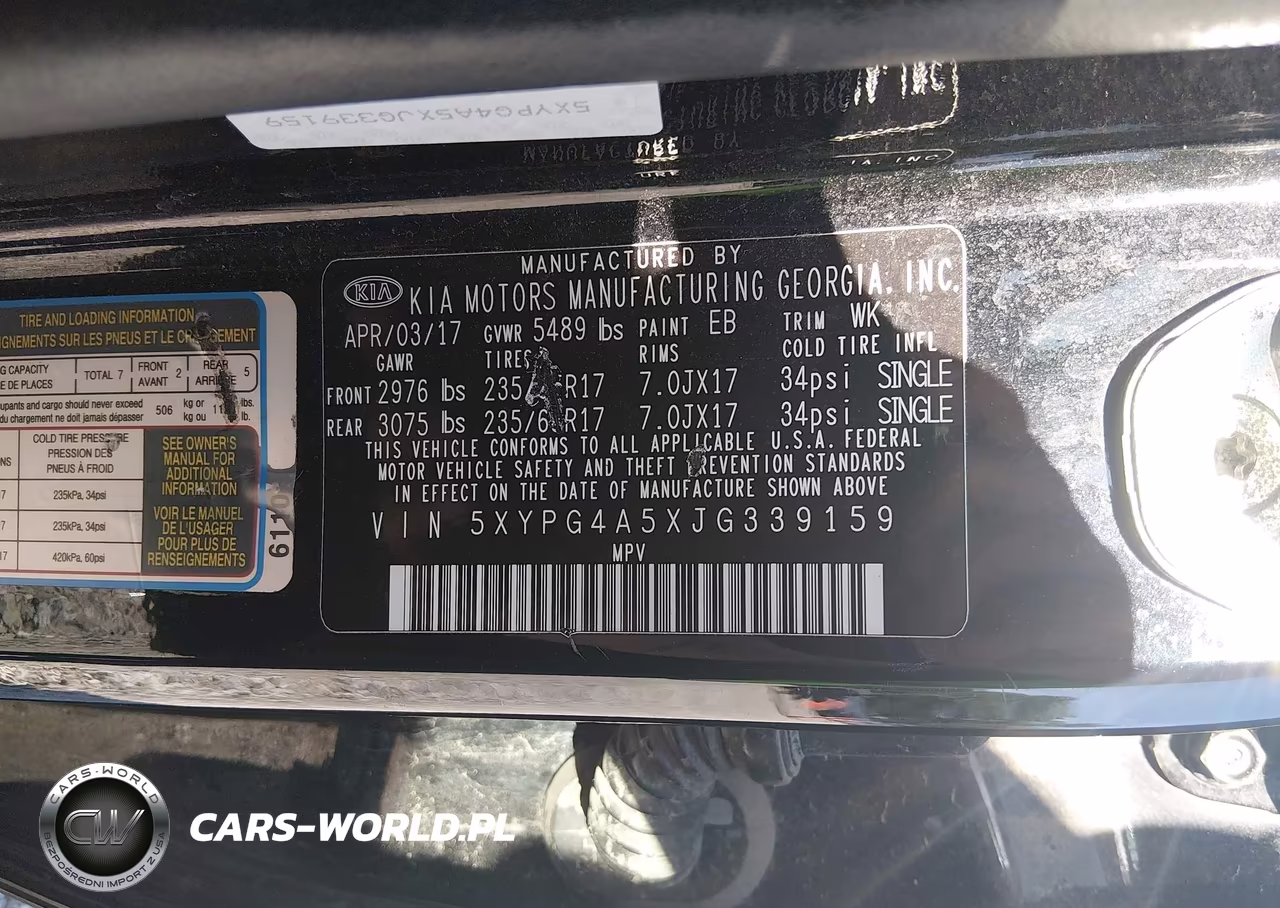 2018 Kia Sorento 3.3L Lx VIN:5XYPG4A5XJG339159 - 9