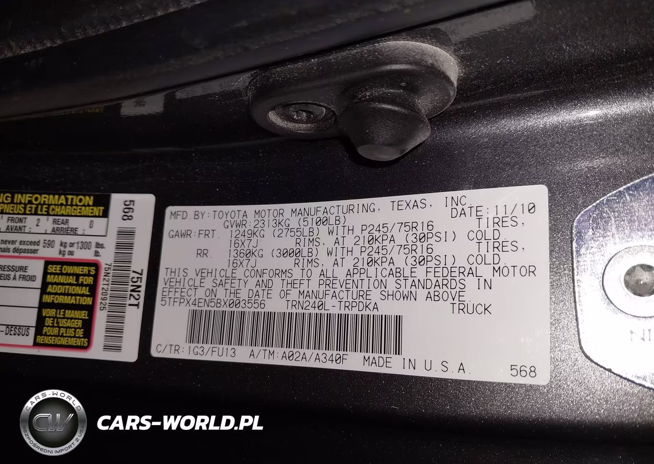 2011 Toyota Tacoma VIN:5TFPX4EN5BX003556 - 9