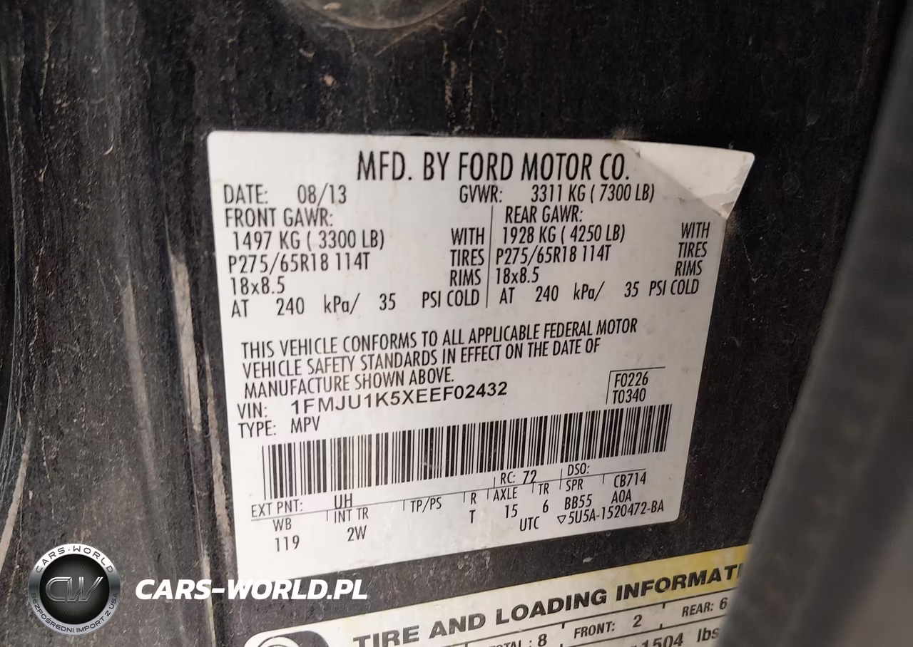 2014 Ford Expedition Limited VIN:1FMJU1K5XEEF02432 - 9