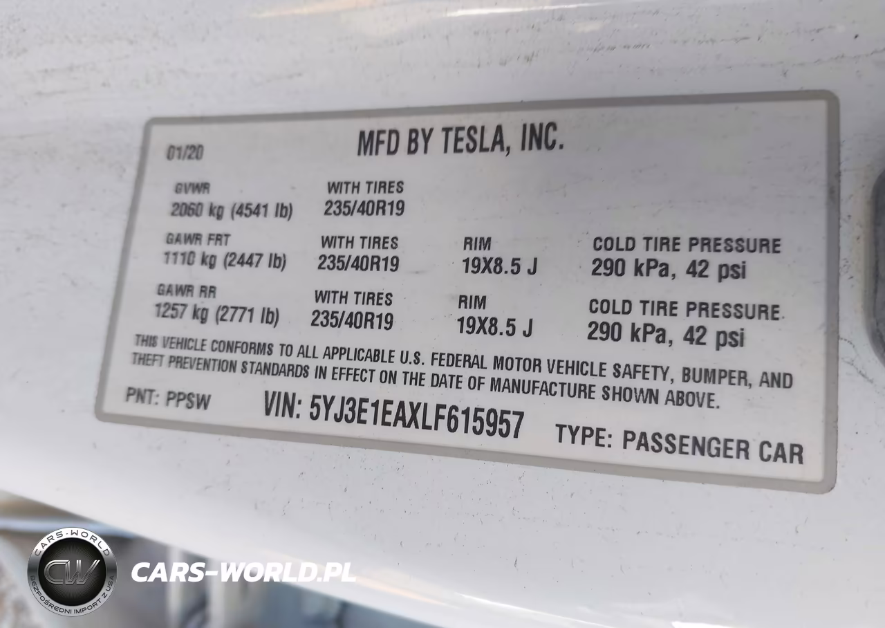 2020 Tesla Model 3 Standard Range Plus Rear-Wheel Drive-Standard Range Rear-Wheel Drive VIN:5YJ3E1EAXLF615957 - 9