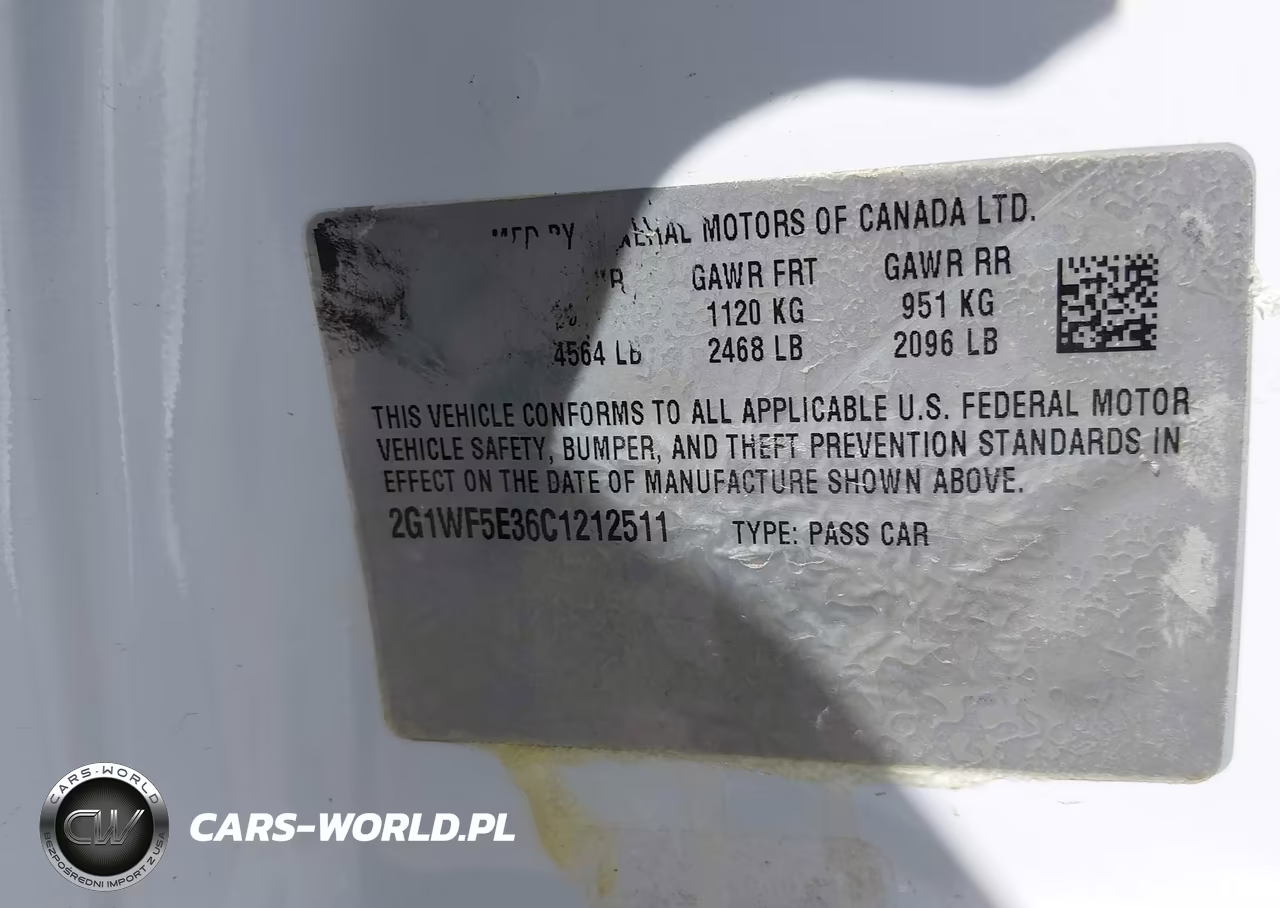 2012 Chevrolet Impala Ls VIN:2G1WF5E36C1212511 - 9