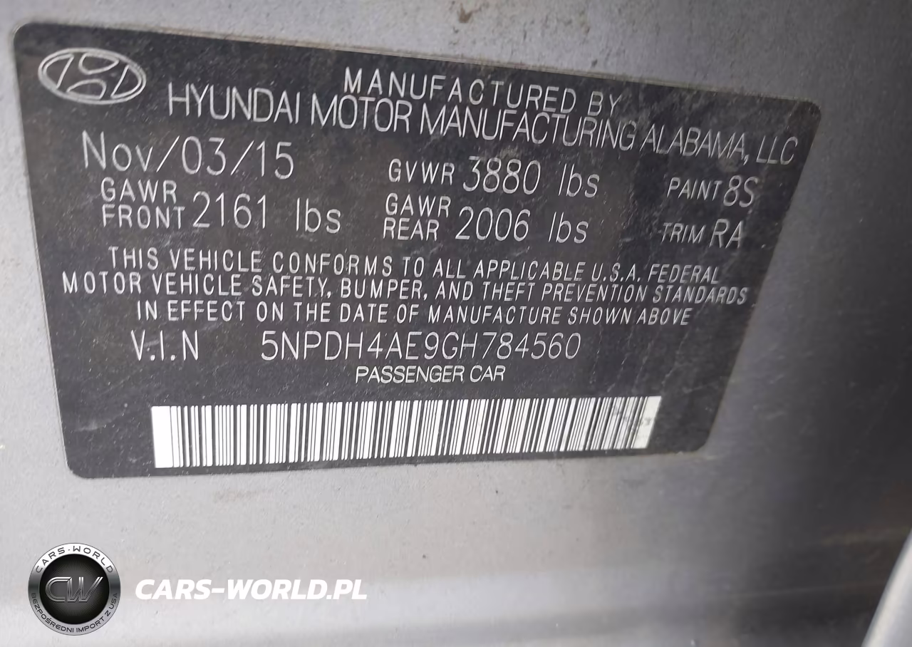 2016 Hyundai Elantra Se VIN:5NPDH4AE9GH784560 - 9