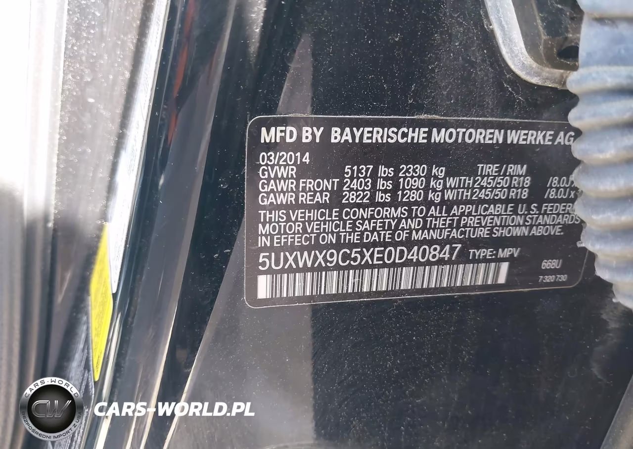 2014 BMW X3 xDrive28I VIN:5UXWX9C5XE0D40847 - 9