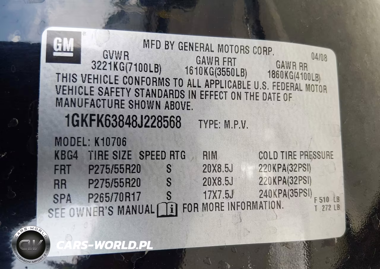 2008 GMC Yukon Denali VIN:1GKFK63848J228568 - 9