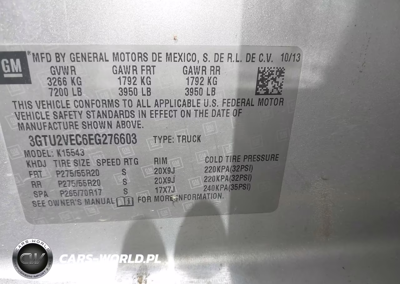 2014 GMC Sierra 1500 Slt VIN:3GTU2VEC6EG276603 - 9
