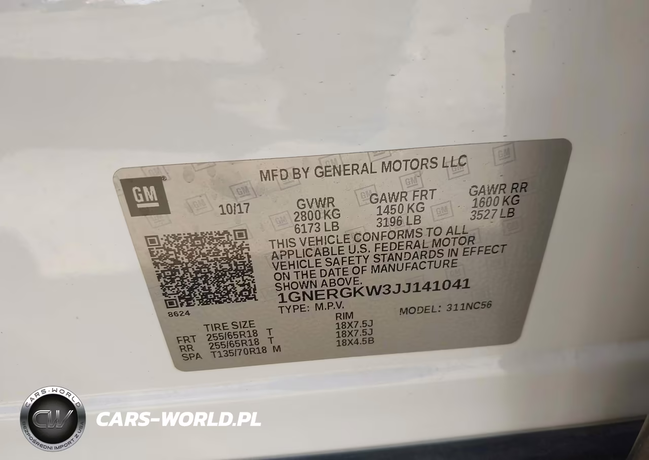 2018 Chevrolet Traverse 1Lt VIN:1GNERGKW3JJ141041 - 9