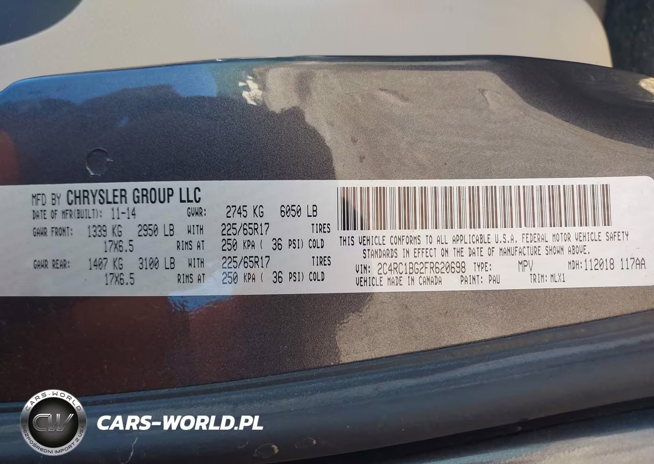 2015 Chrysler Town & Country Touring VIN:2C4RC1BG2FR620698 - 9
