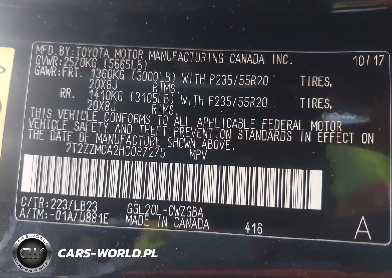 2017 Lexus Rx 350 VIN:2T2ZZMCA2HC087275 - 9