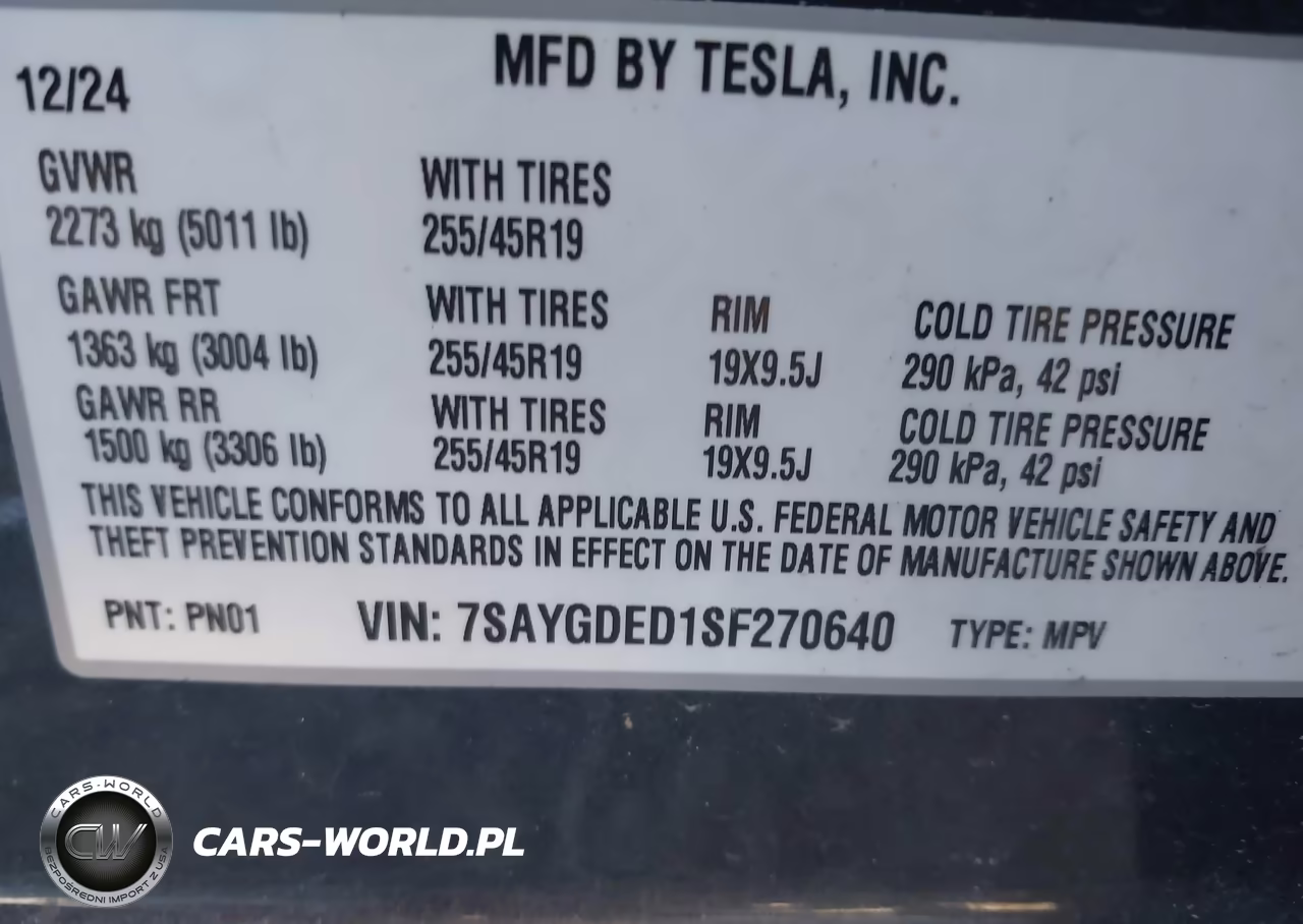 2025 Tesla Model Y Long Range Dual Motor Rear-Wheel Drive VIN:7SAYGDED1SF270640 - 9