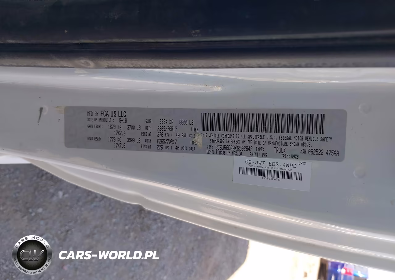2019 Ram 1500 Classic Tradesman 4X2 8' Box VIN:3C6JR6DG0KG502842 - 9