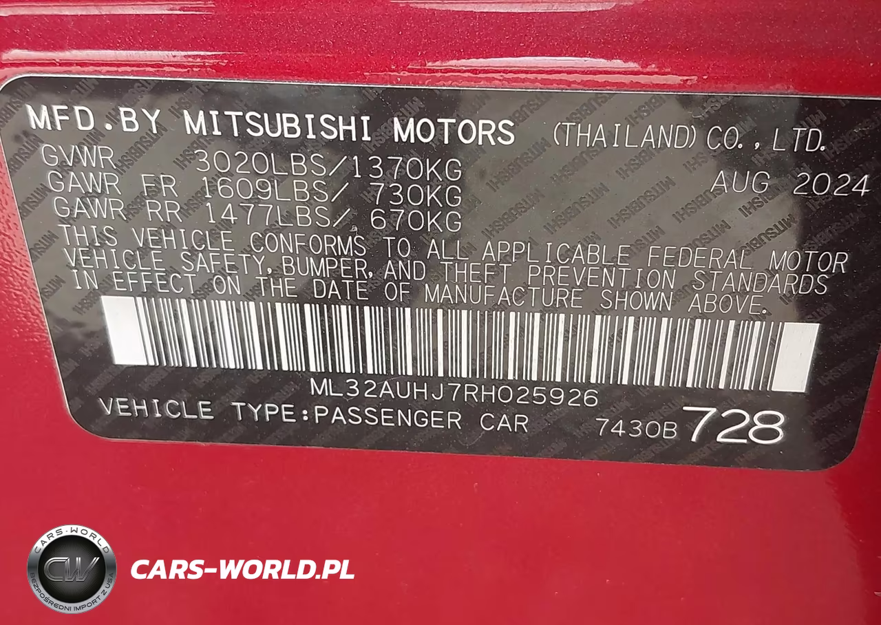2024 Mitsubishi Mirage Es-Le VIN:ML32AUHJ7RH025926 - 9