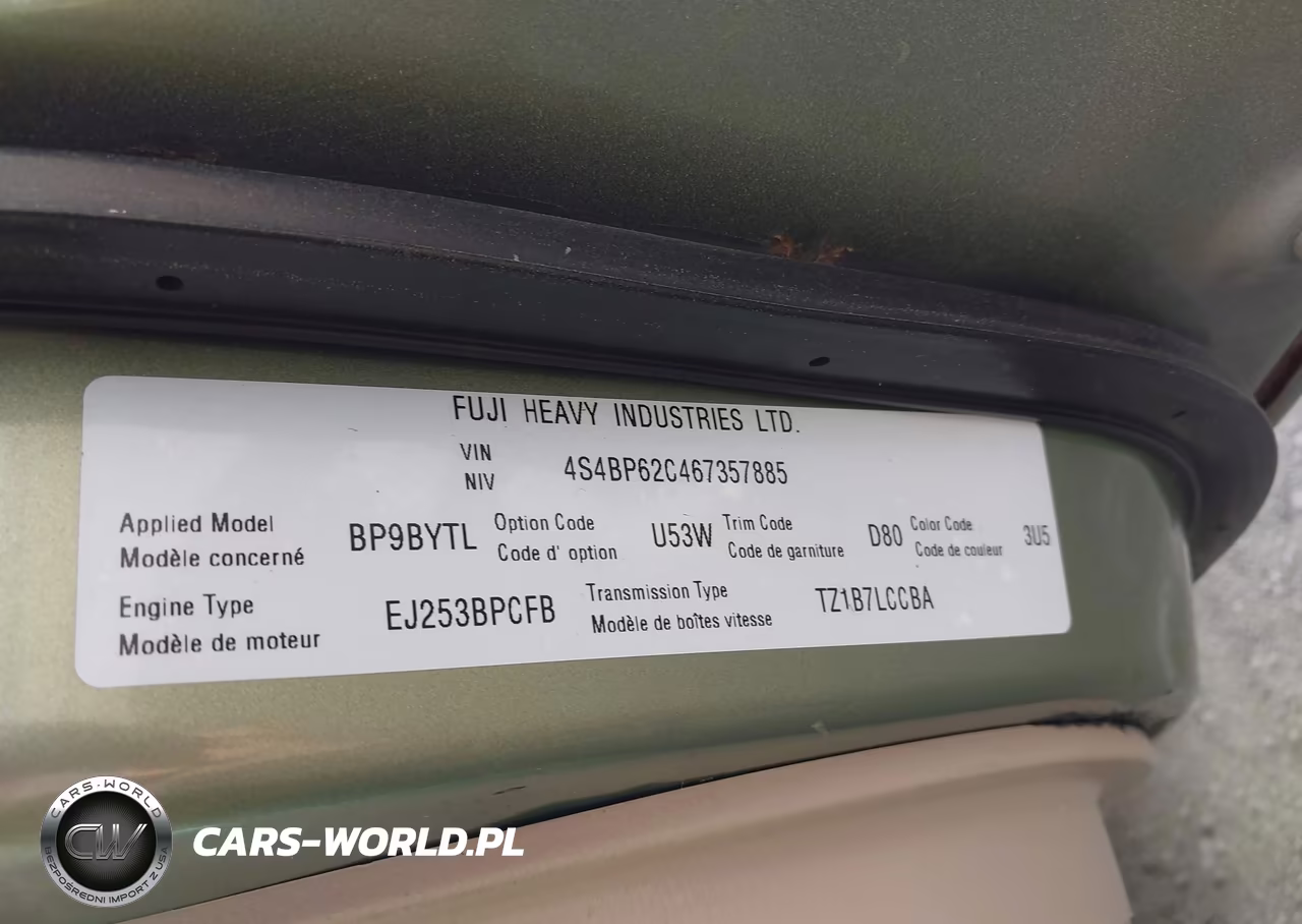 2006 Subaru Outback 2.5I Limited VIN:4S4BP62C467357885 - 9