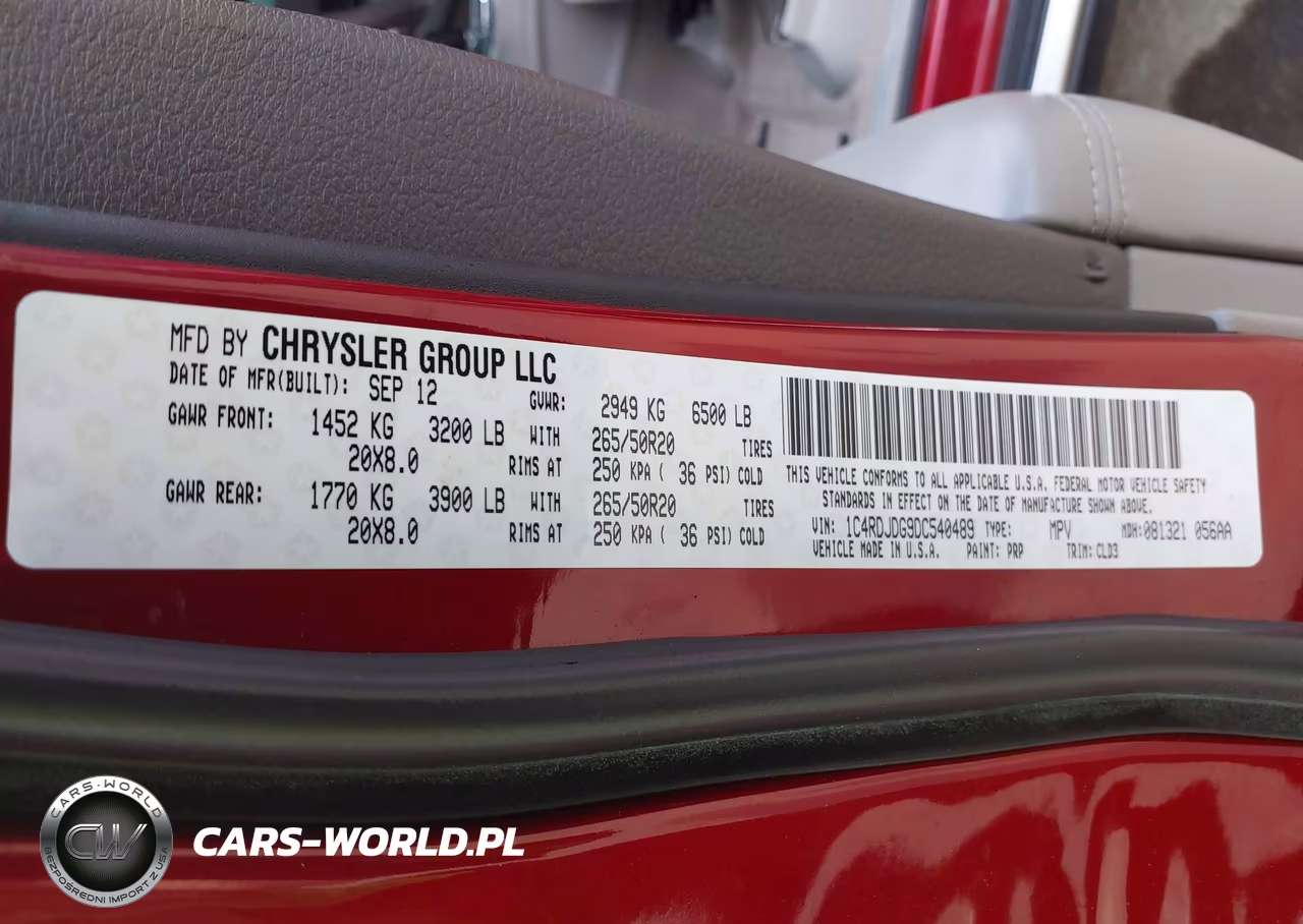 2013 Dodge Durango Crew VIN:1C4RDJDG9DC540489 - 9