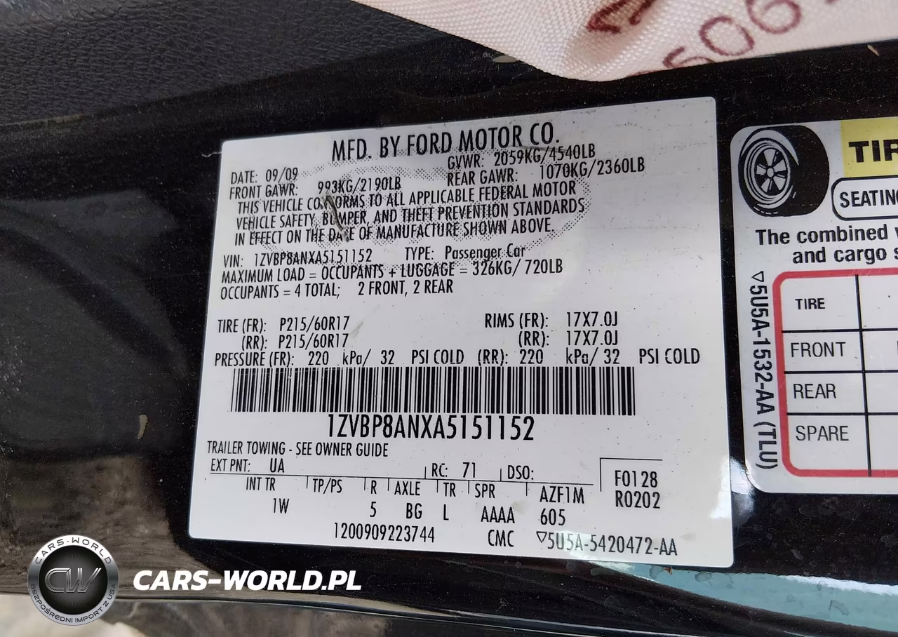 2010 Ford Mustang V6-V6 Premium VIN:1ZVBP8ANXA5151152 - 9