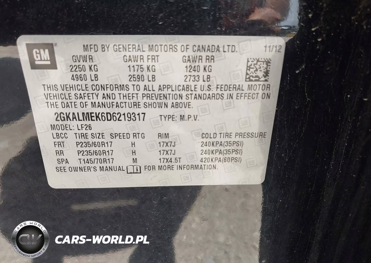 2013 GMC Terrain Sle-1 VIN:2GKALMEK6D6219317 - 9