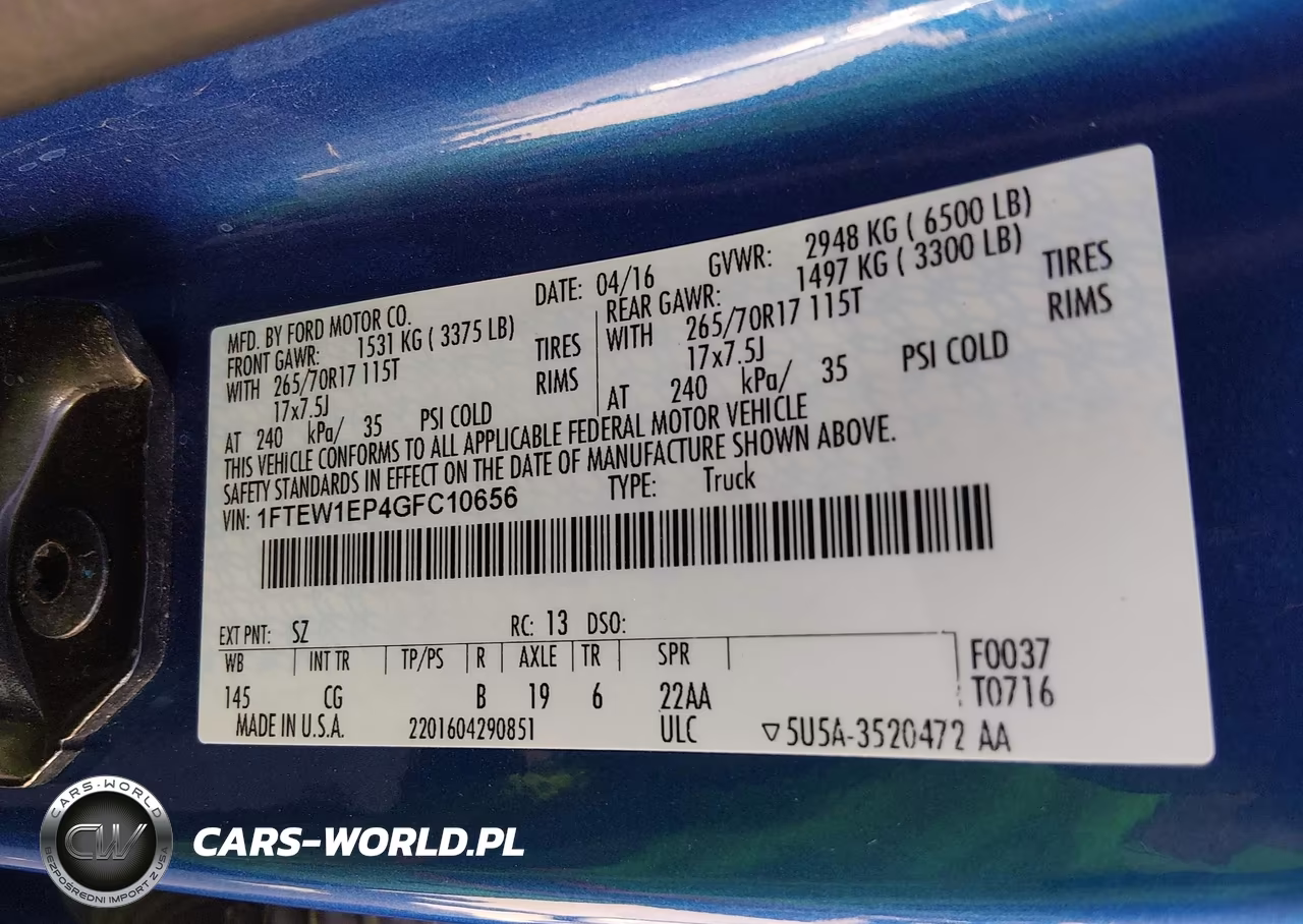 2016 Ford F-150 Xl VIN:1FTEW1EP4GFC10656 - 9