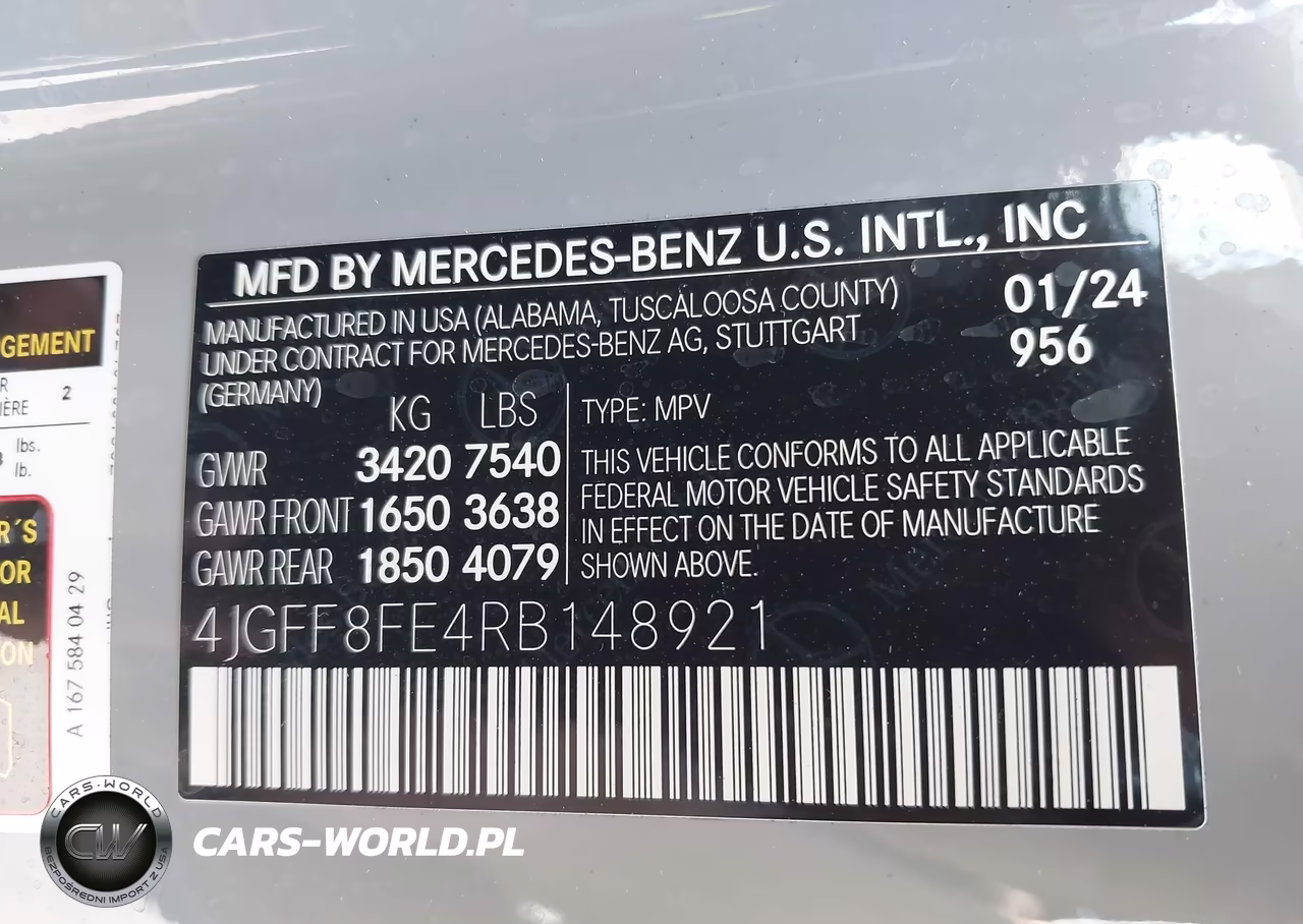 2024 Mercedes-Benz Gls 580 4Matic VIN:4JGFF8FE4RB148921 - 9