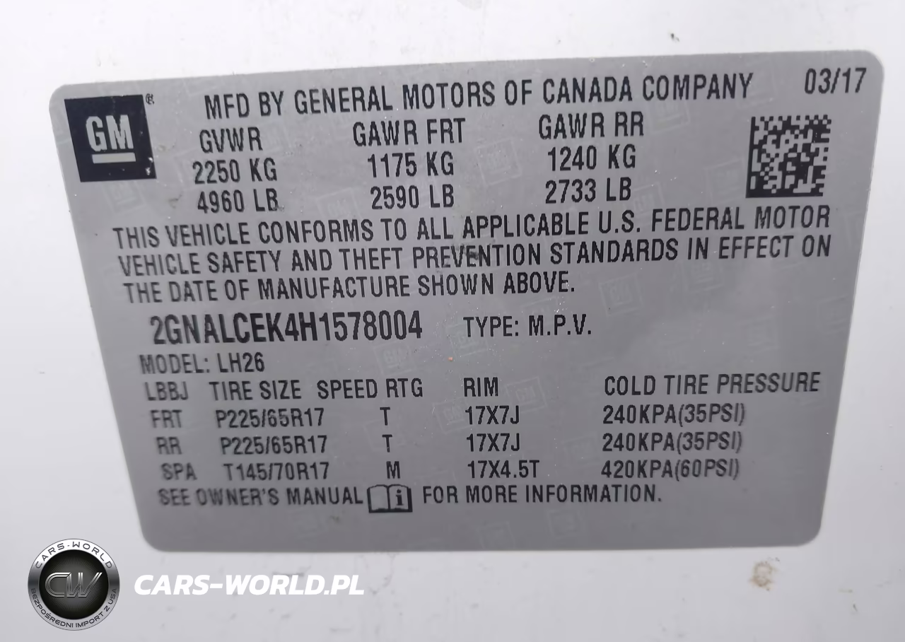 2017 Chevrolet Equinox Lt VIN:2GNALCEK4H1578004 - 9