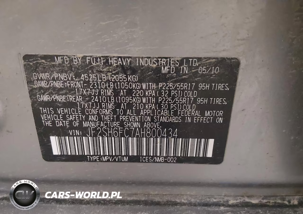 2010 Subaru Forester 2.5Xt Limited VIN:JF2SH6FC7AH800434 - 9