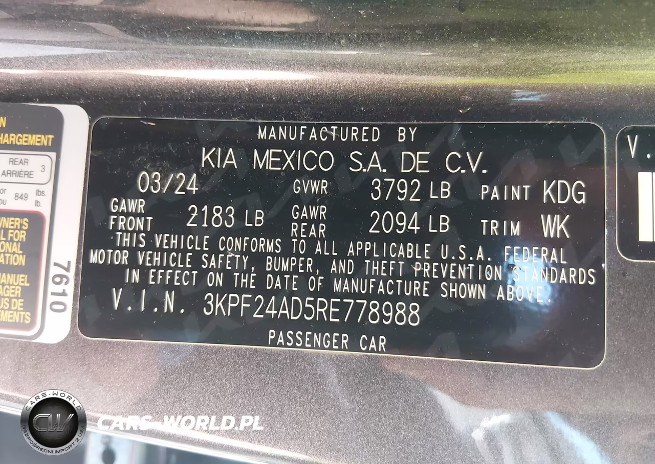 2024 Kia Forte Lxs VIN:3KPF24AD5RE778988 - 9