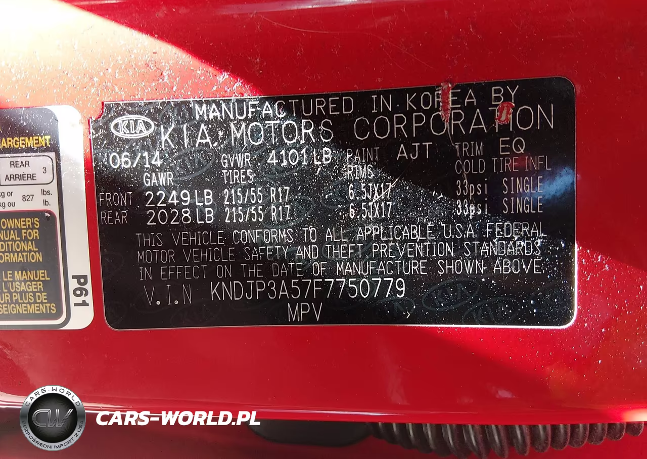 2015 Kia Soul + VIN:KNDJP3A57F7750779 - 9