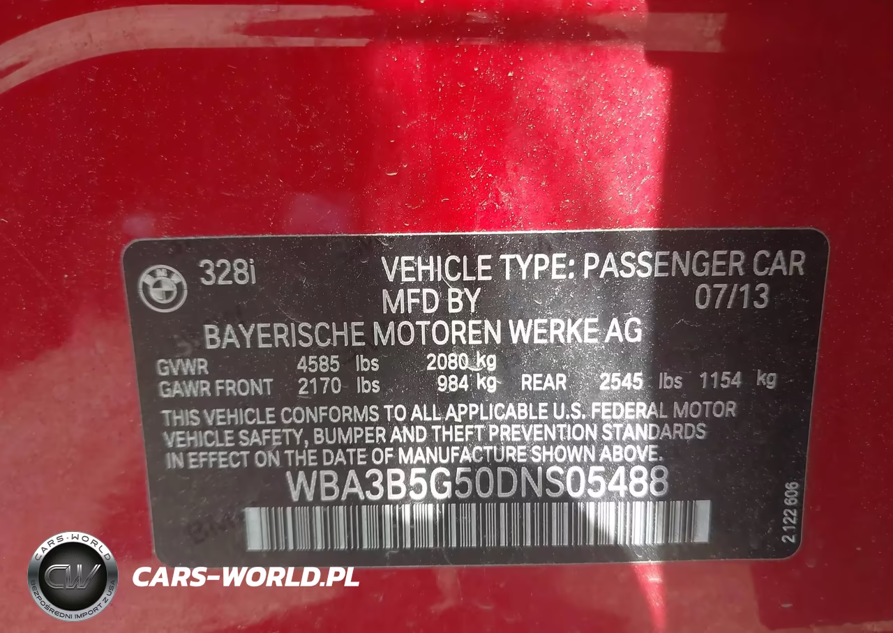 2013 BMW 328I xDrive VIN:WBA3B5G50DNS05488 - 9