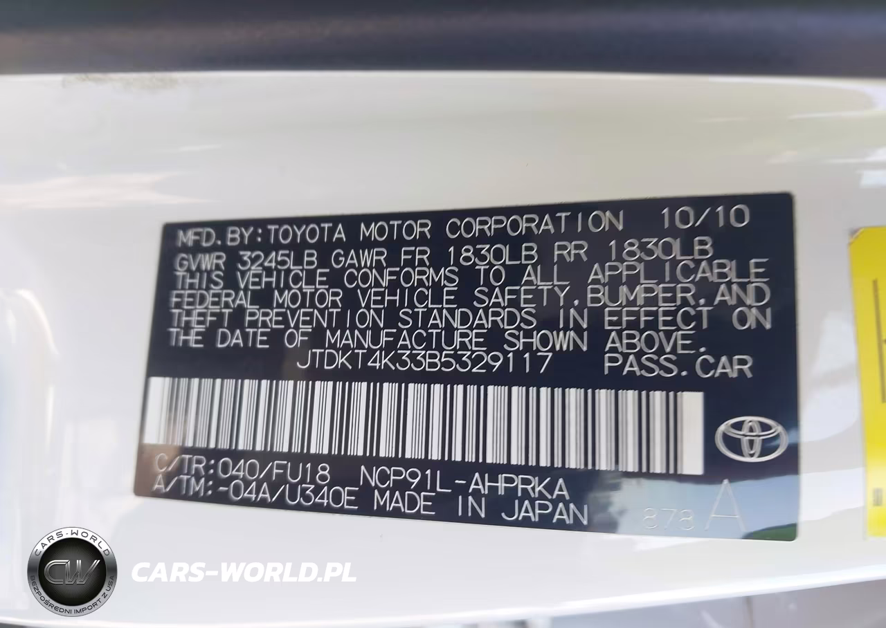 2011 Toyota Yaris VIN:JTDKT4K33B5329117 - 9