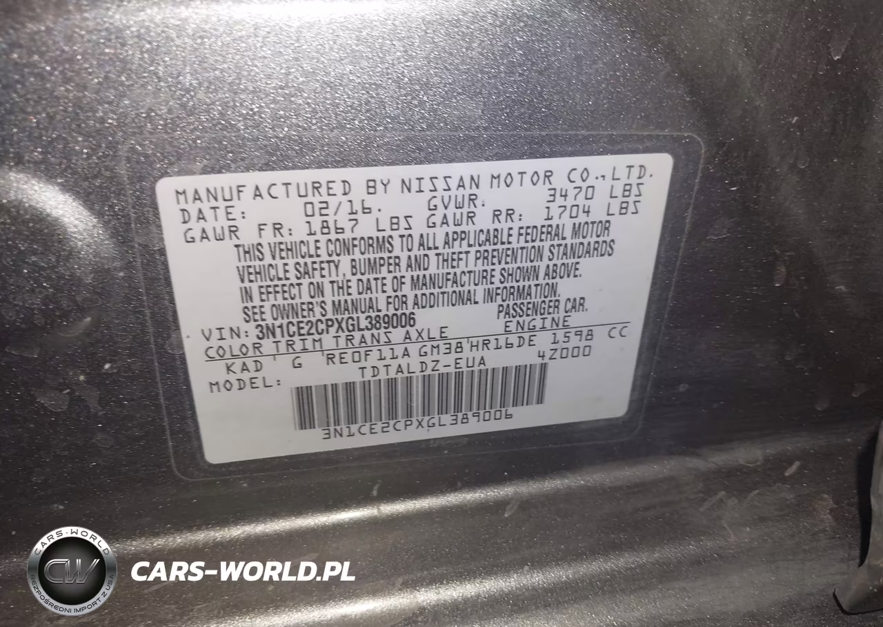 2016 Nissan Versa Note Sv VIN:3N1CE2CPXGL389006 - 9
