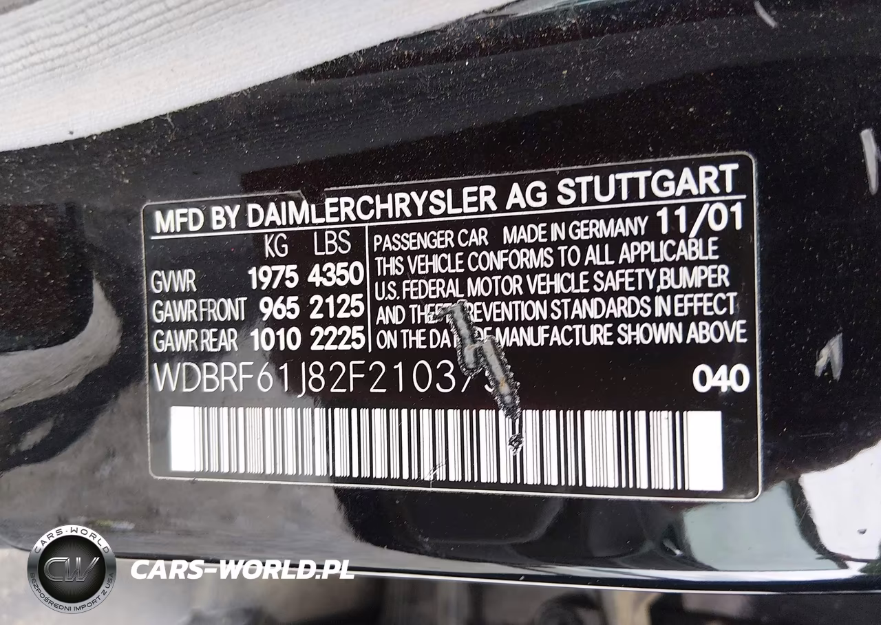 2002 Mercedes-Benz C 240 VIN:WDBRF61J82F210375 - 9