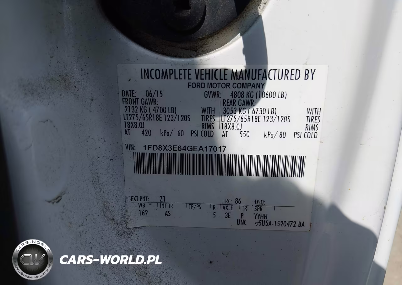 2016 Ford F-350 Chassis Xl VIN:1FD8X3E64GEA17017 - 8
